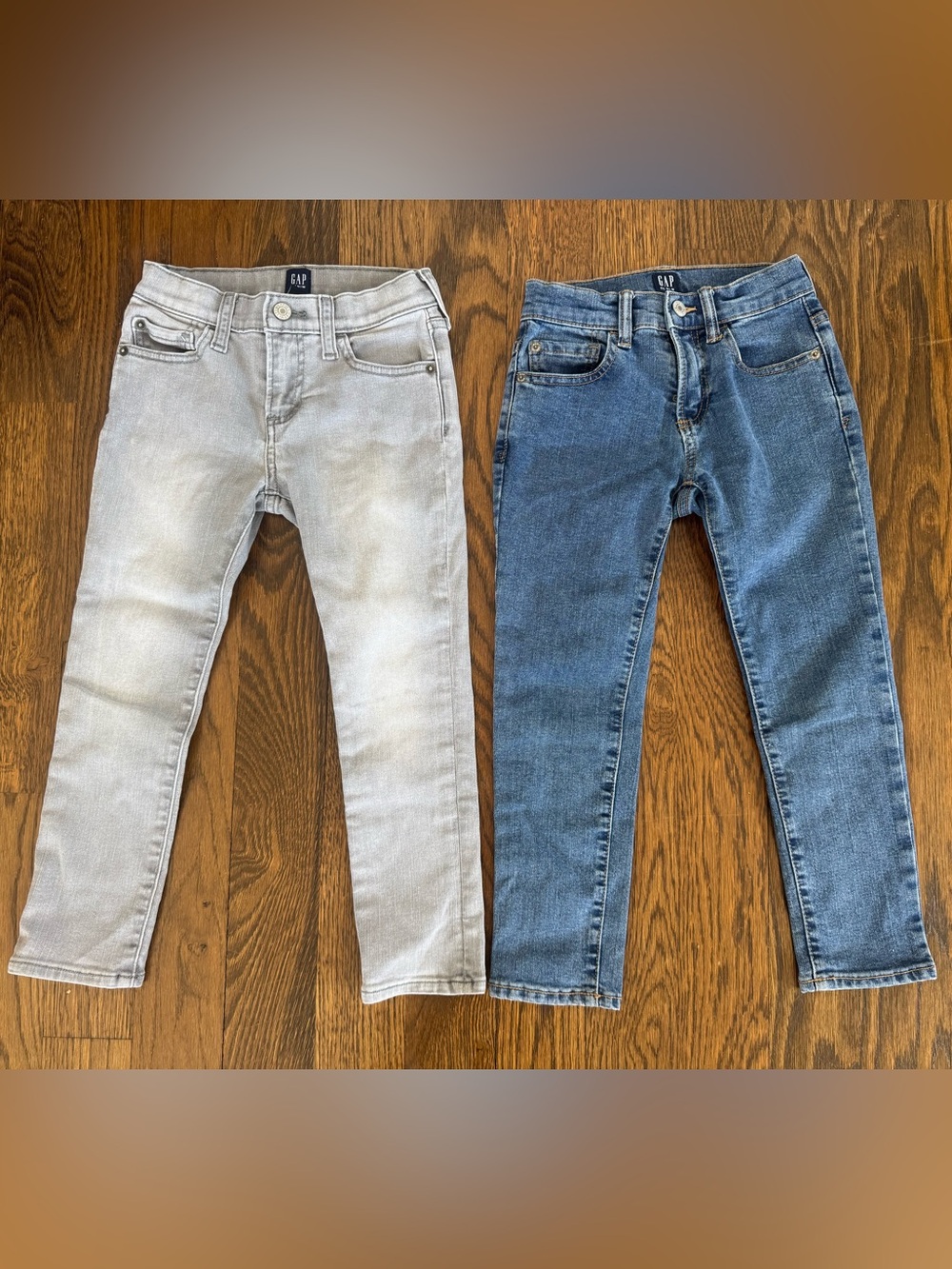 GAP Denim Stretch Skinny Jeans Pair - Gray & Denim Size 6 Kids Stretch Skinny